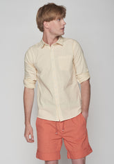 Creme White: Elegantes Hemd aus Bio-Baumwolle für Herren [9998]