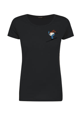 Schwarzer Lässiges T-Shirt aus Bio-Baumwolle für Damen (5)