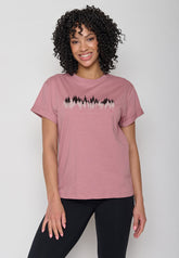 Rosa Lässiges T-Shirt aus Bio-Baumwolle für Damen (1)