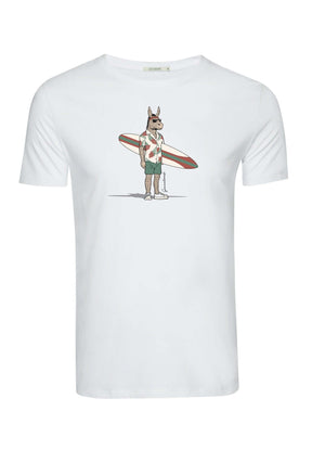 Weiß:  Sportliches T-Shirt aus Bio-Baumwolle für Herren [18137]