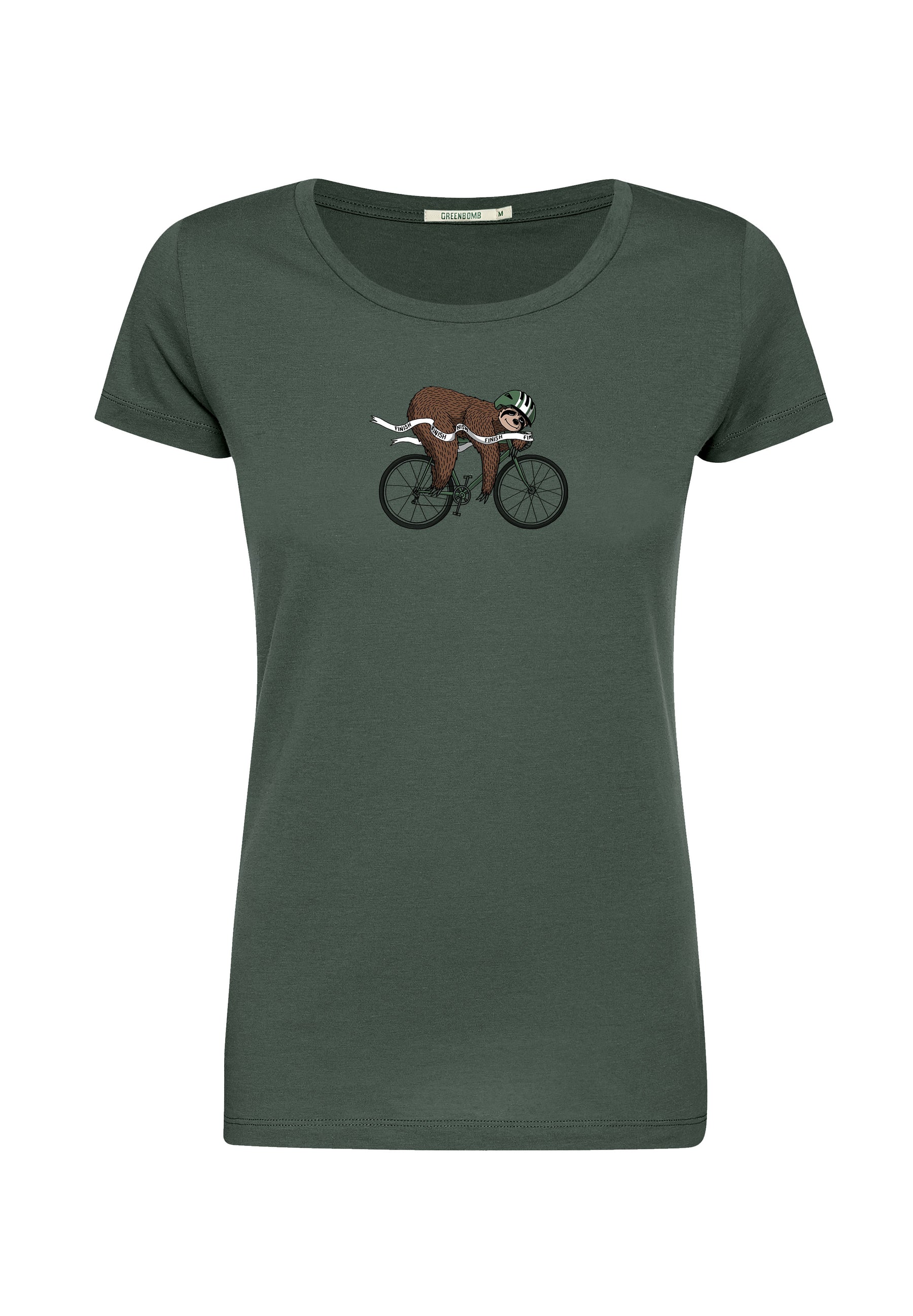 Grün:  Lässiges T-Shirt aus Bio-Baumwolle für Damen [16748]