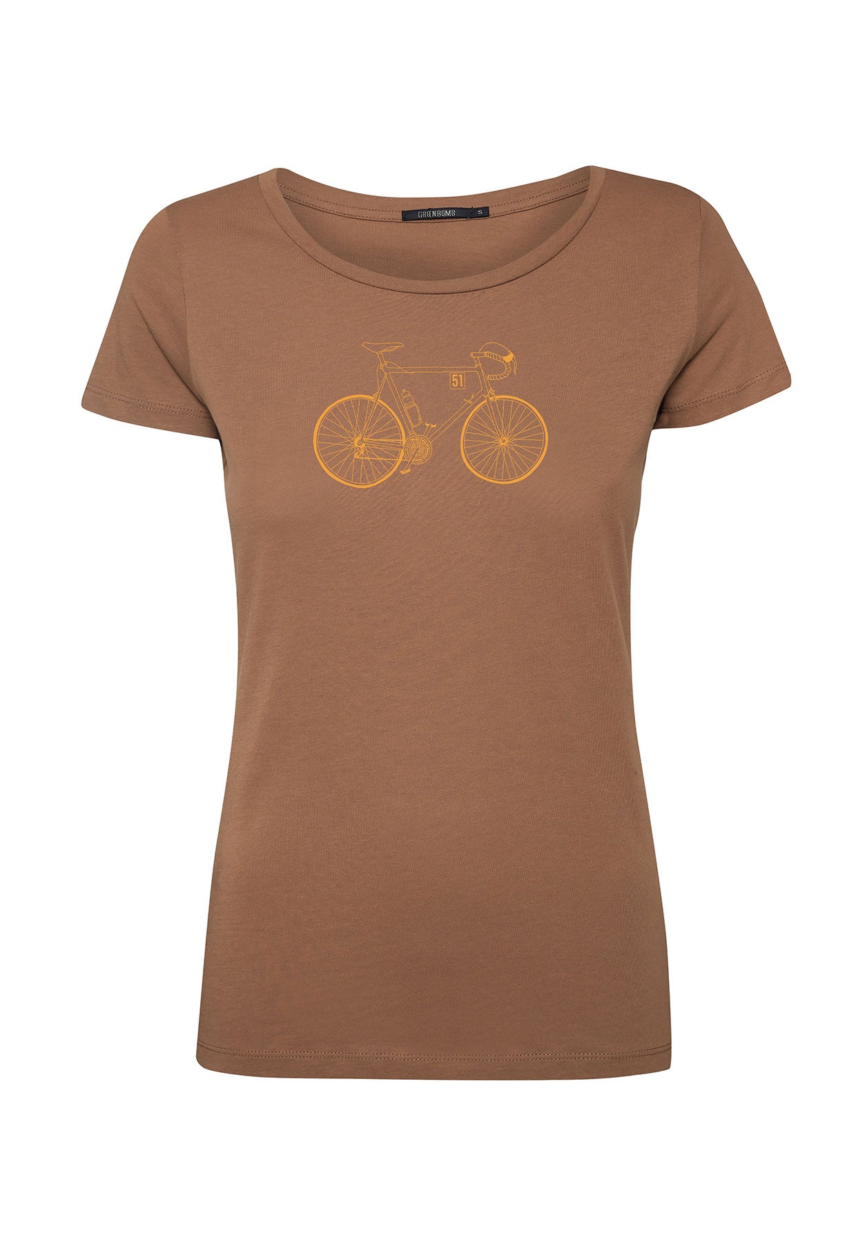 Braun:  Lässiges T-Shirt aus Bio-Baumwolle für Damen [9609]