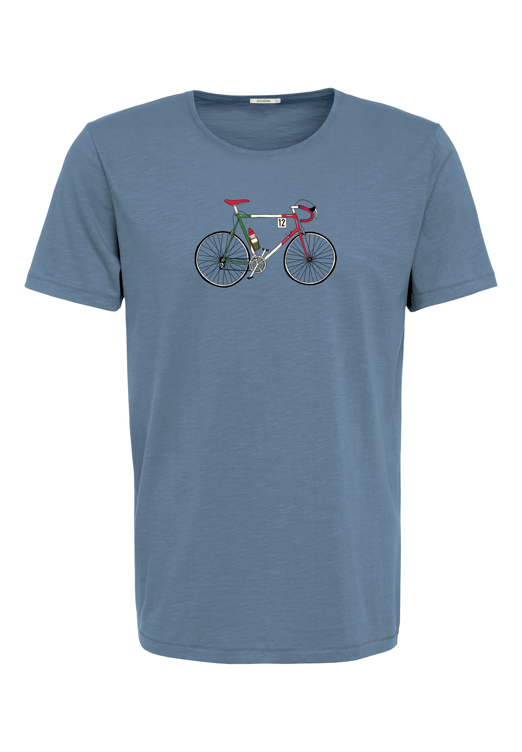 Blau:  Lässiges T-Shirt aus Bio-Baumwolle für Herren [18235]