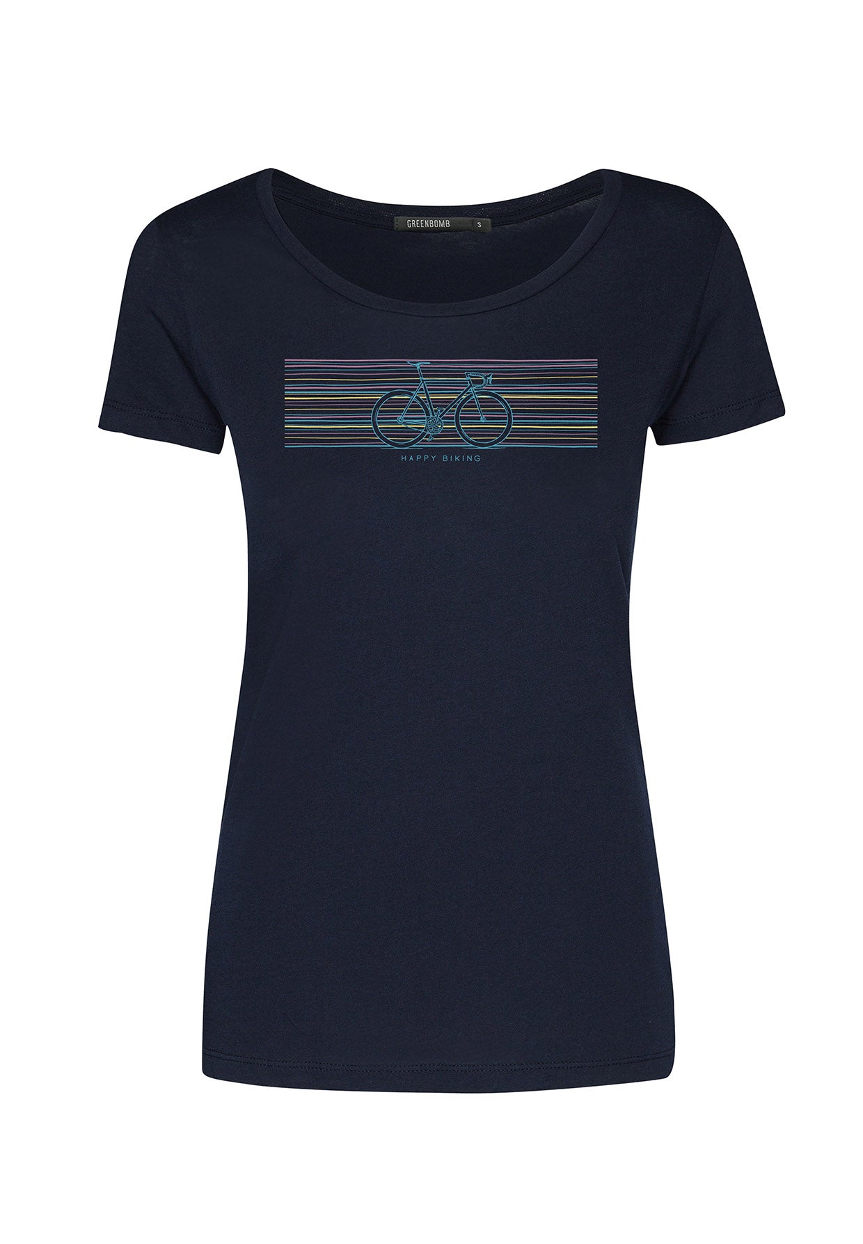 Blau:  Lässiges T-Shirt aus Bio-Baumwolle für Damen [9670]