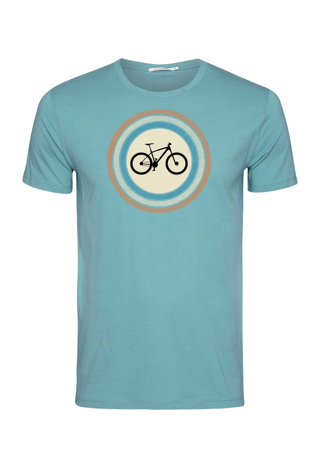 Türkis: Sportliches T-Shirt aus Bio-Baumwolle für Herren [10487]
