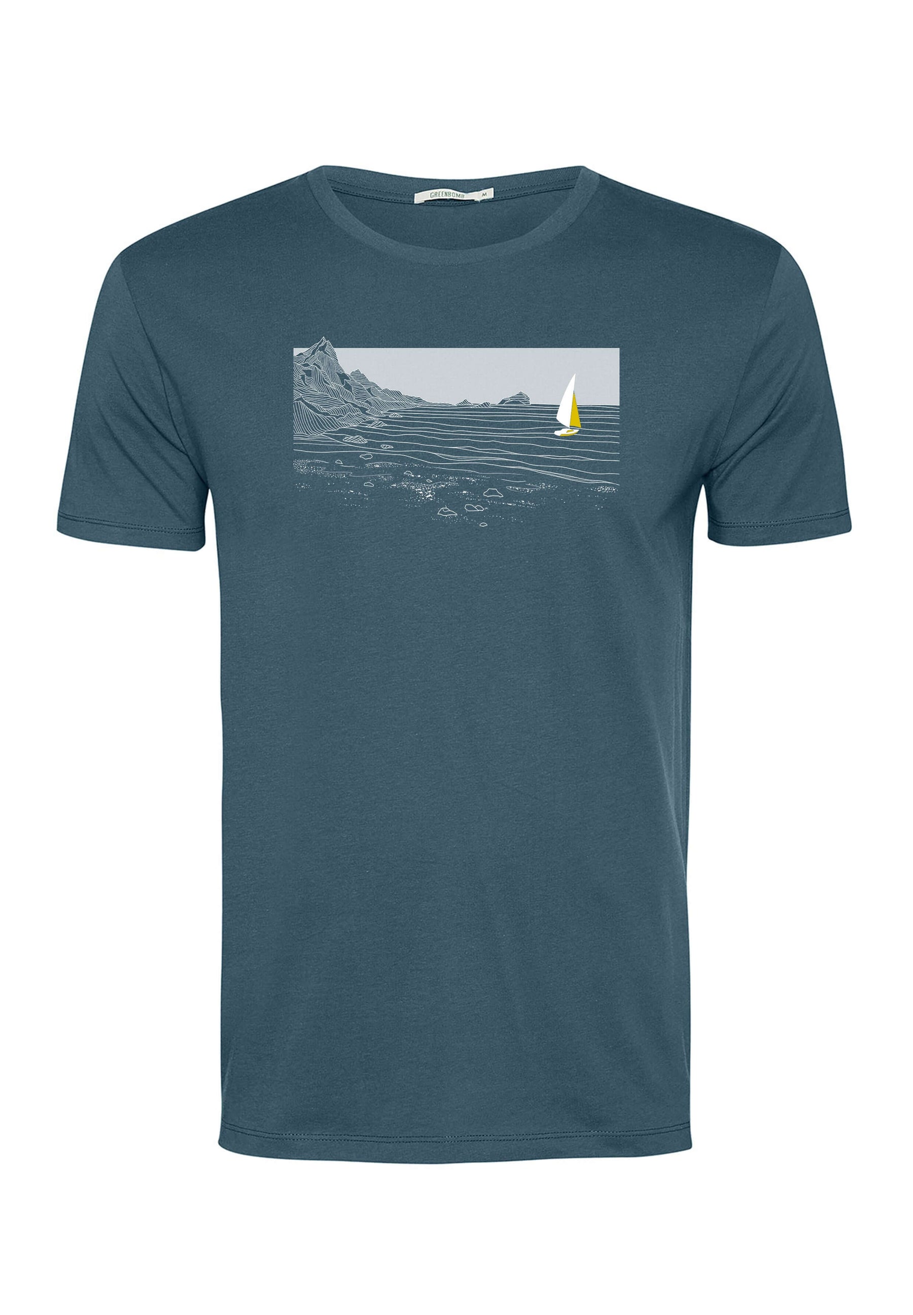 Blau:  Sportliches T-Shirt aus Bio-Baumwolle für Herren [18519]