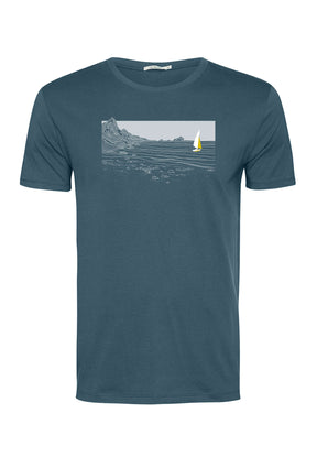 Blau:  Sportliches T-Shirt aus Bio-Baumwolle für Herren [18519]