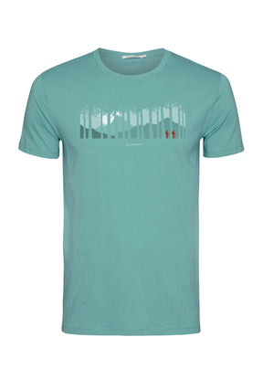 Türkis: Sportliches T-Shirt aus Bio-Baumwolle für Herren [18574]