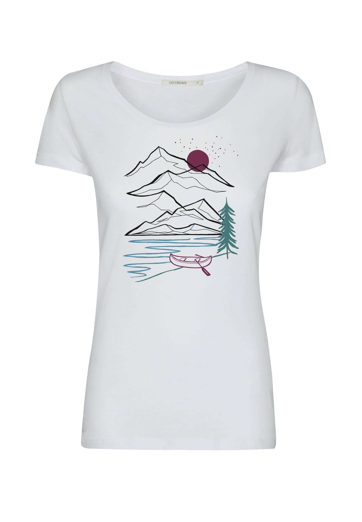 Weiß:  Lässiges T-Shirt aus Bio-Baumwolle für Damen [12115]