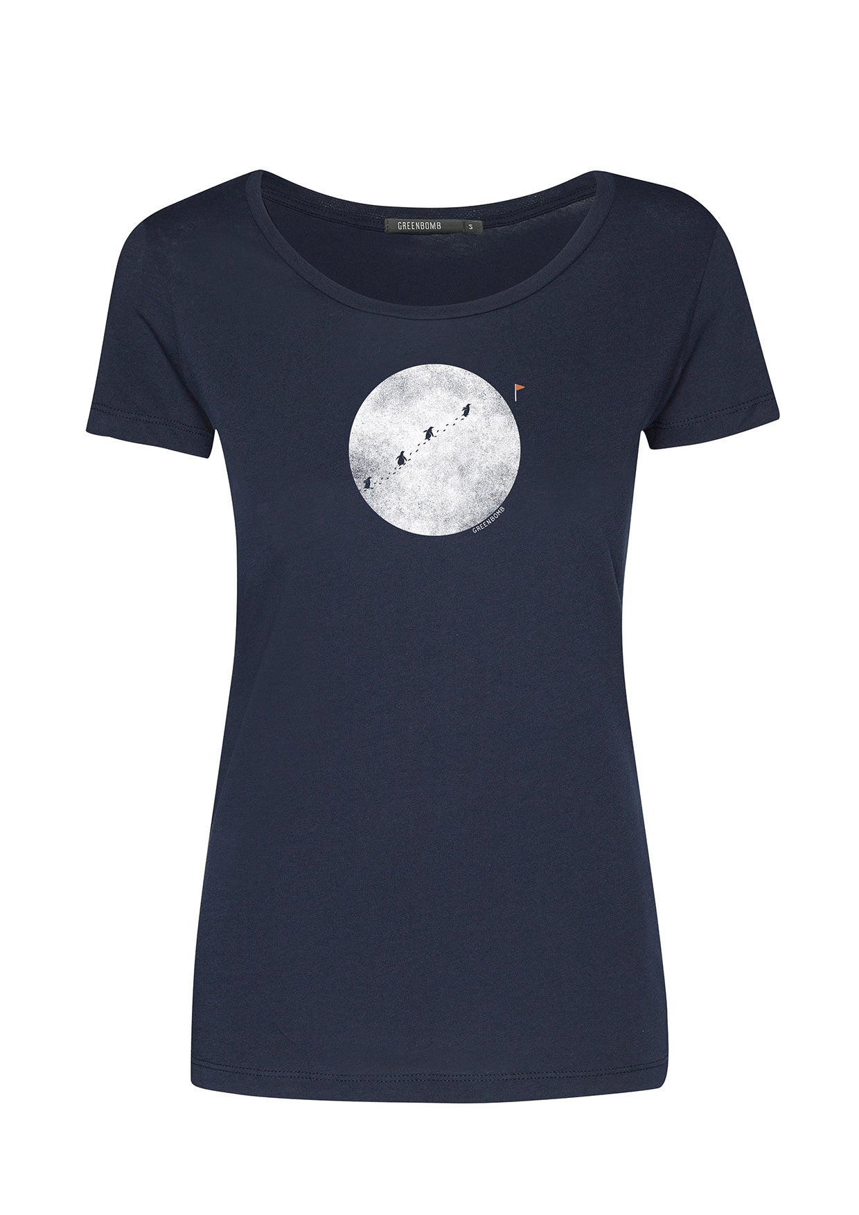 Blau:  Lässiges T-Shirt aus Bio-Baumwolle für Damen [2897]