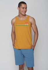 Gelber Sommerliches Tanktop aus Bio-Baumwolle für Herren (1)