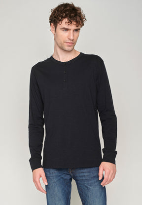 Schwarzer Elegantes Longsleeve aus Bio-Baumwolle für Herren (3)