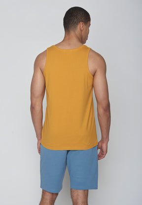 Gelber Sommerliches Tanktop aus Bio-Baumwolle für Herren (2)