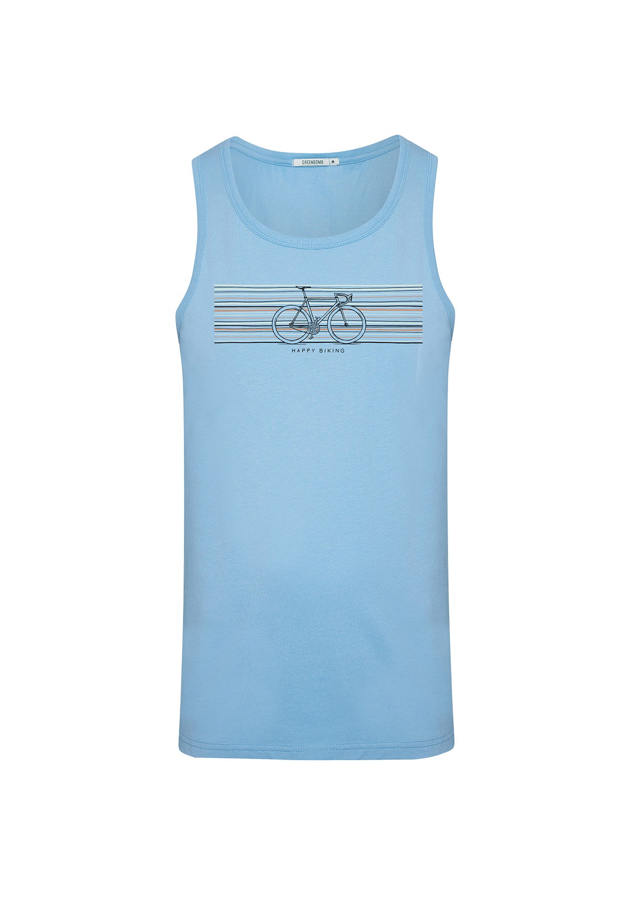 Blauer Sommerliches Tanktop aus Bio-Baumwolle für Herren (4)