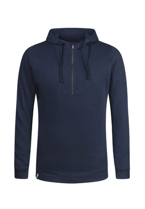 Blauer Lässiger Half-Zip aus Bio-Baumwolle für Herren (7)