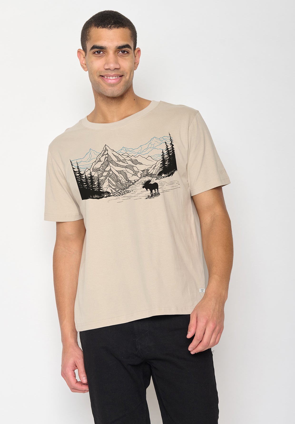 Brauner Lässiges T-Shirt aus Bio-Baumwolle für Herren (1)