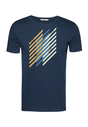 Blauer Sportliches T-Shirt aus Bio-Baumwolle für Herren (5)