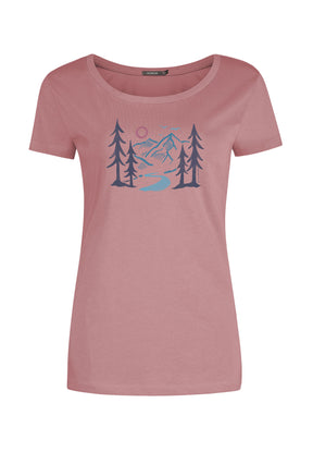 Rosa Lässiges T-Shirt aus Bio-Baumwolle für Damen (5)