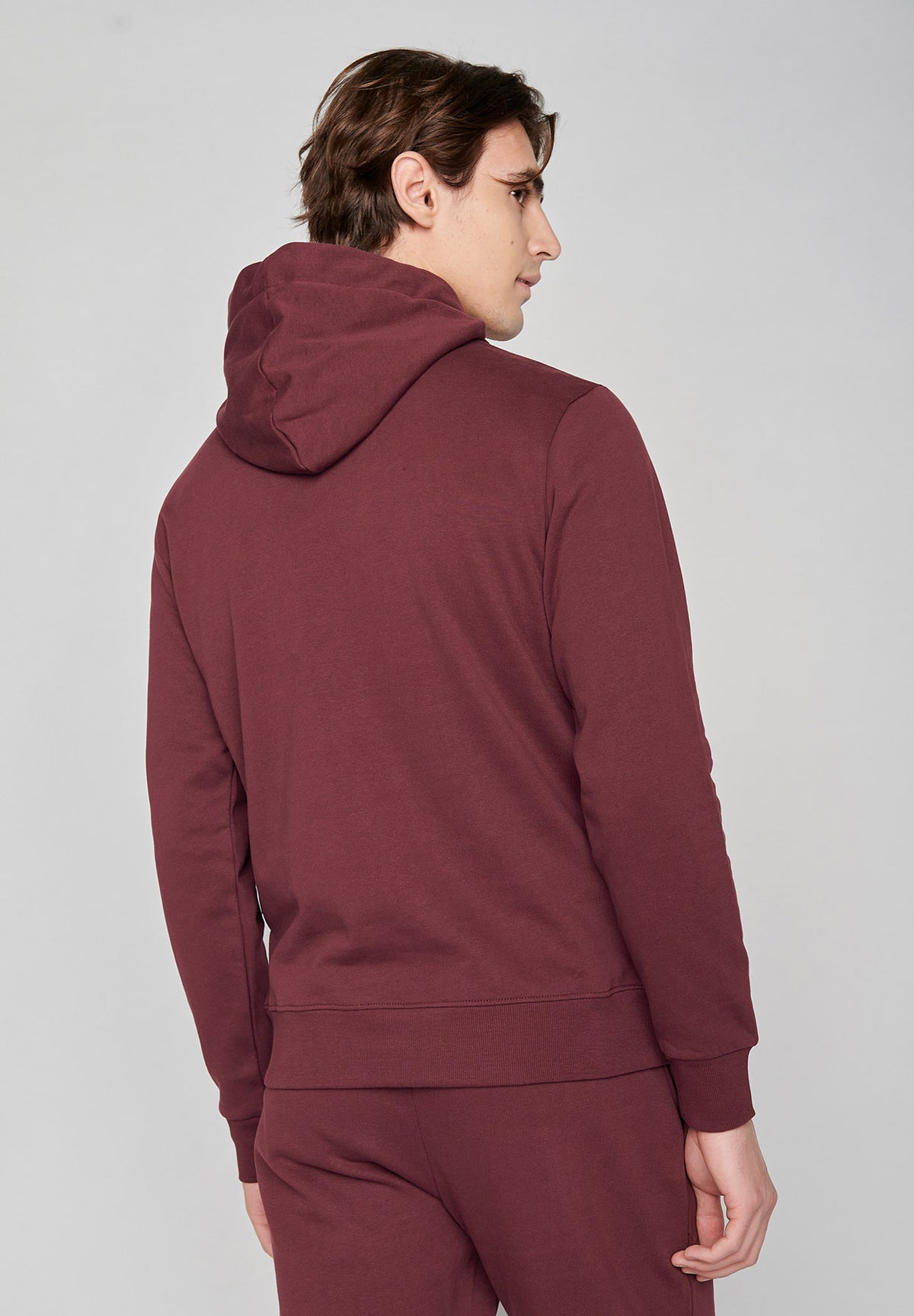 Roter Kuschliger Hoodie aus Bio-Baumwolle für Herren (2)