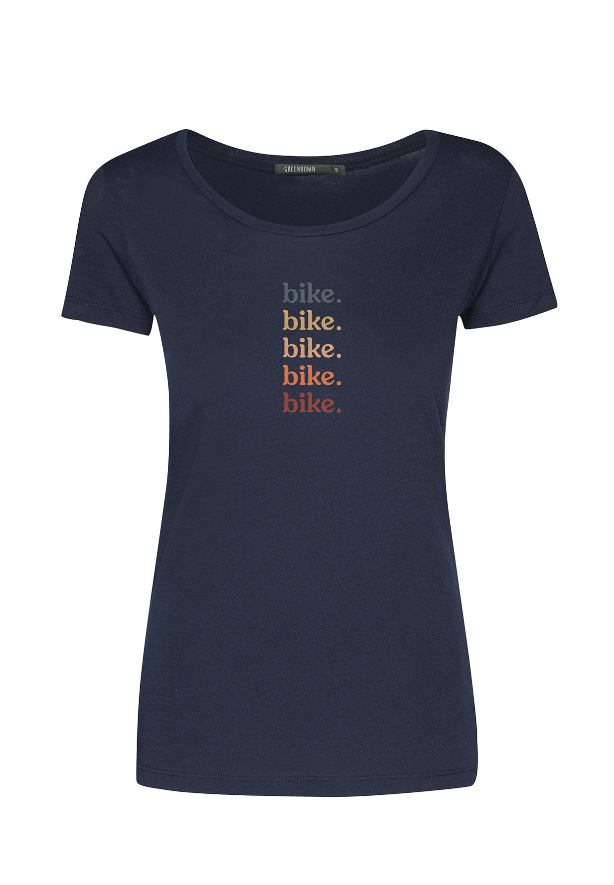 Blauer Lässiges T-Shirt aus Bio-Baumwolle für Damen (5)