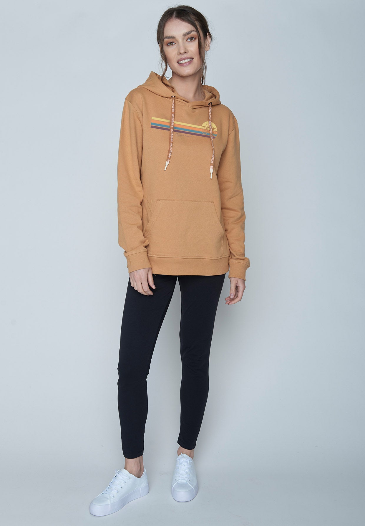 Brauner Gemütlicher Hoodie aus Bio-Baumwolle für Damen (4)