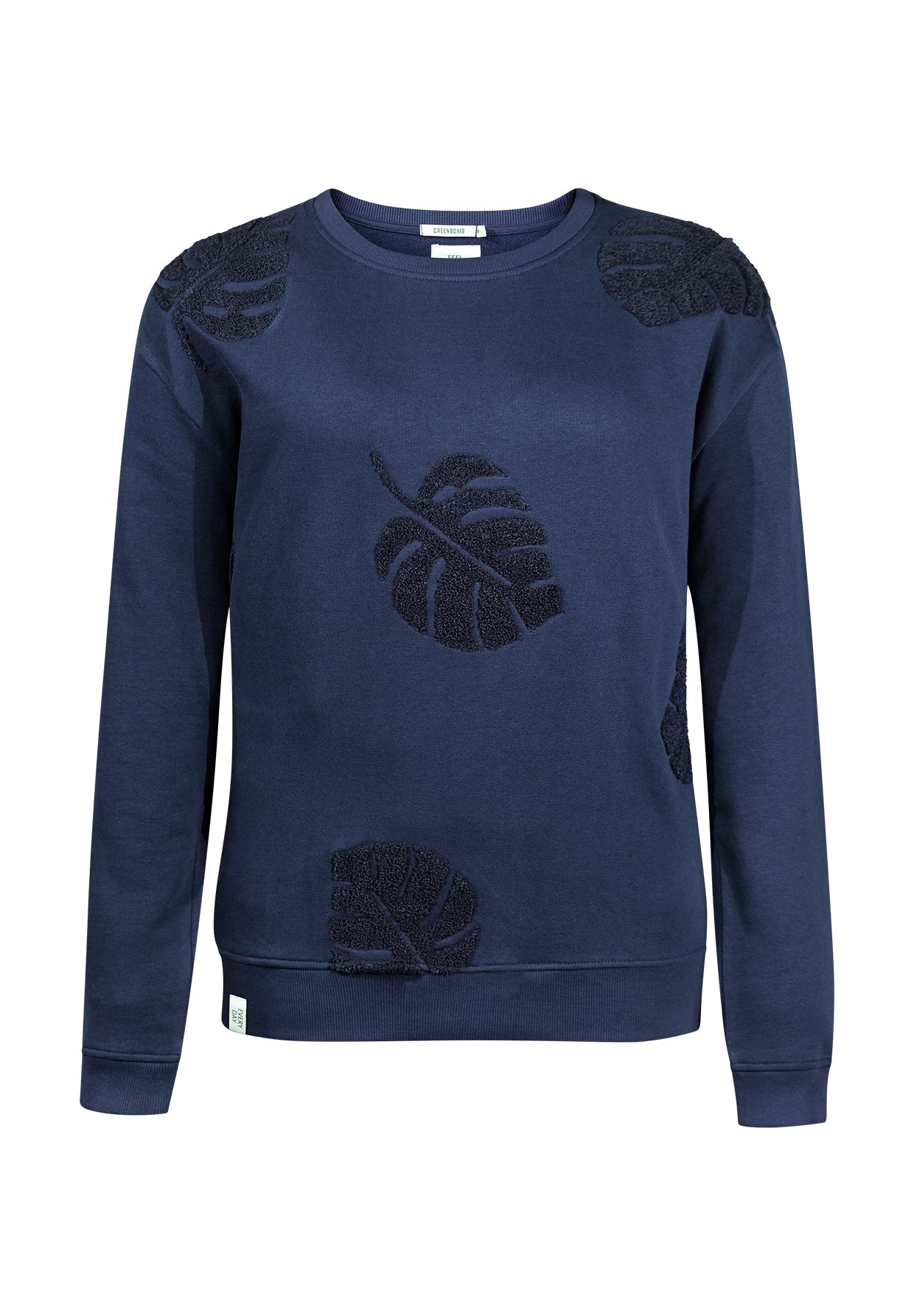 Blauer Gemütliches Sweatshirt aus Bio-Baumwolle für Damen (6)