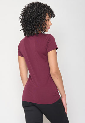 Rosa Lässiges T-Shirt aus Bio-Baumwolle für Damen (7)