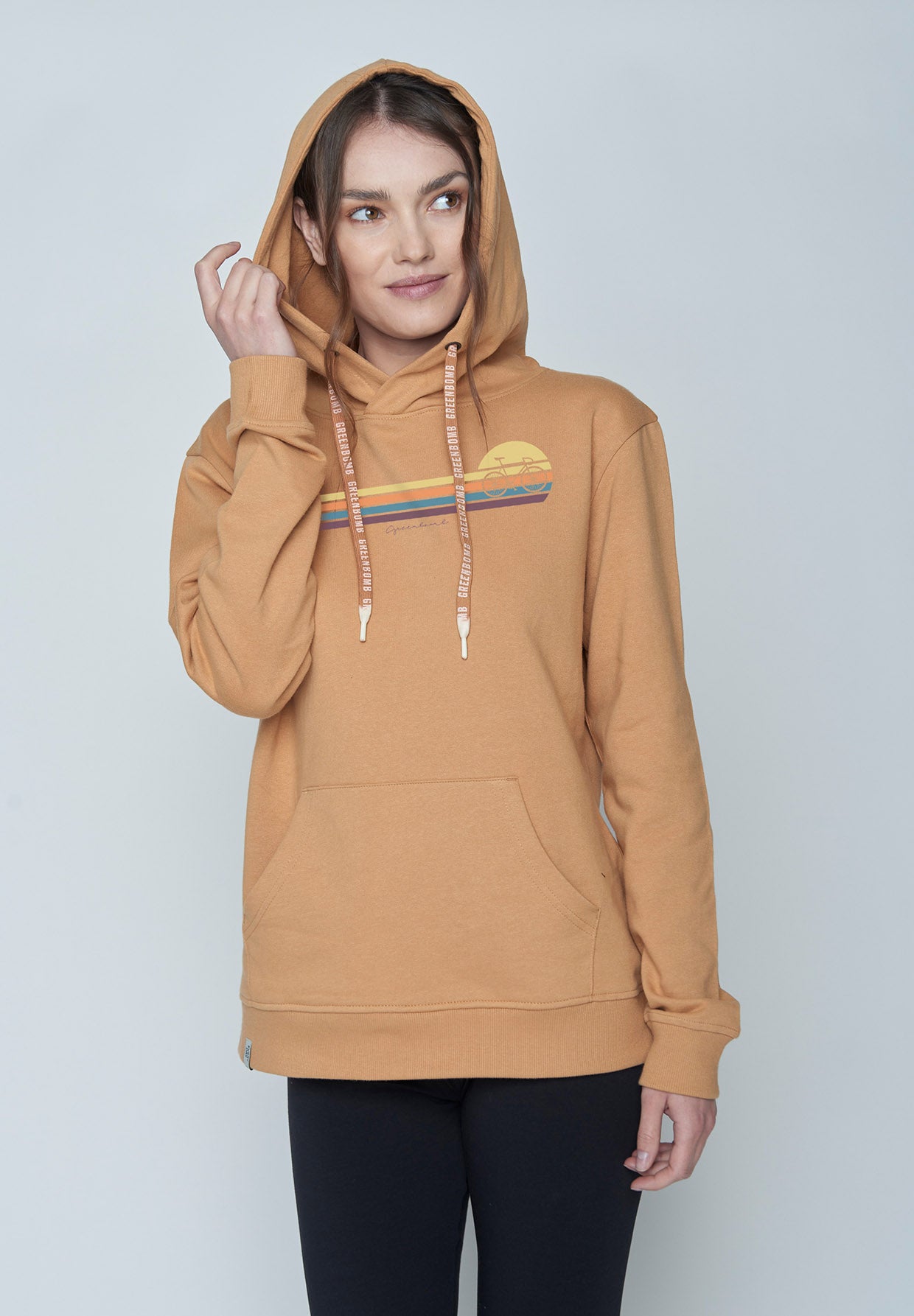 Brauner Gemütlicher Hoodie aus Bio-Baumwolle für Damen (1)