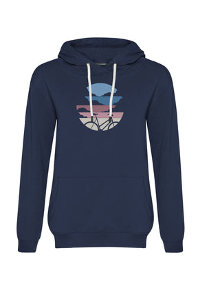 Blauer Gemütlicher Hoodie aus Bio-Baumwolle für Damen (4)