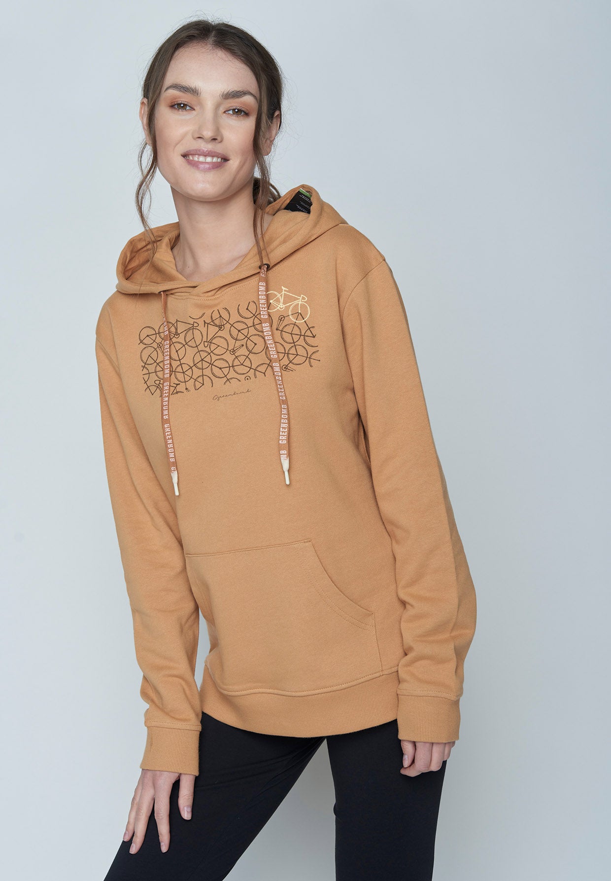 Brauner Gemütlicher Hoodie aus Bio-Baumwolle für Damen (1)