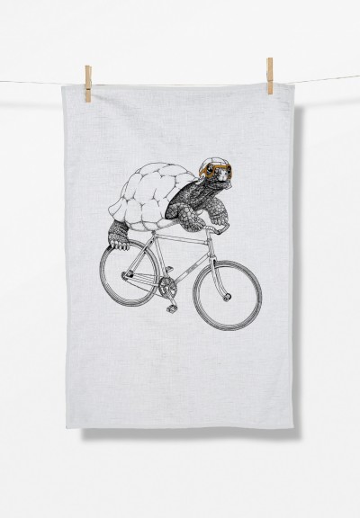 Bike Turtle Tea Towel