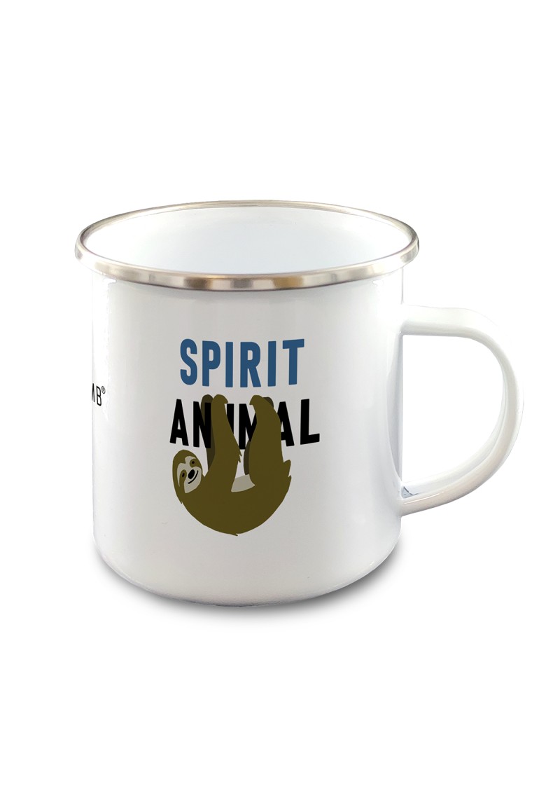 Animal Sloth Spirit Enamel Mug White