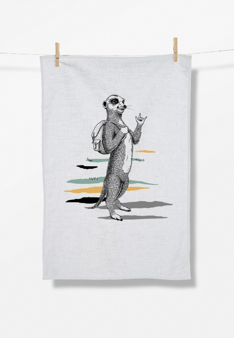 Animal Meerkat (Tea Towel)