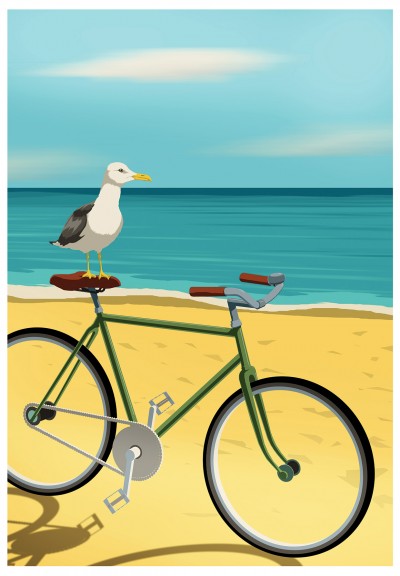 Bike Sea Poster