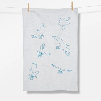 Animal Birds Line (Tea Towel)