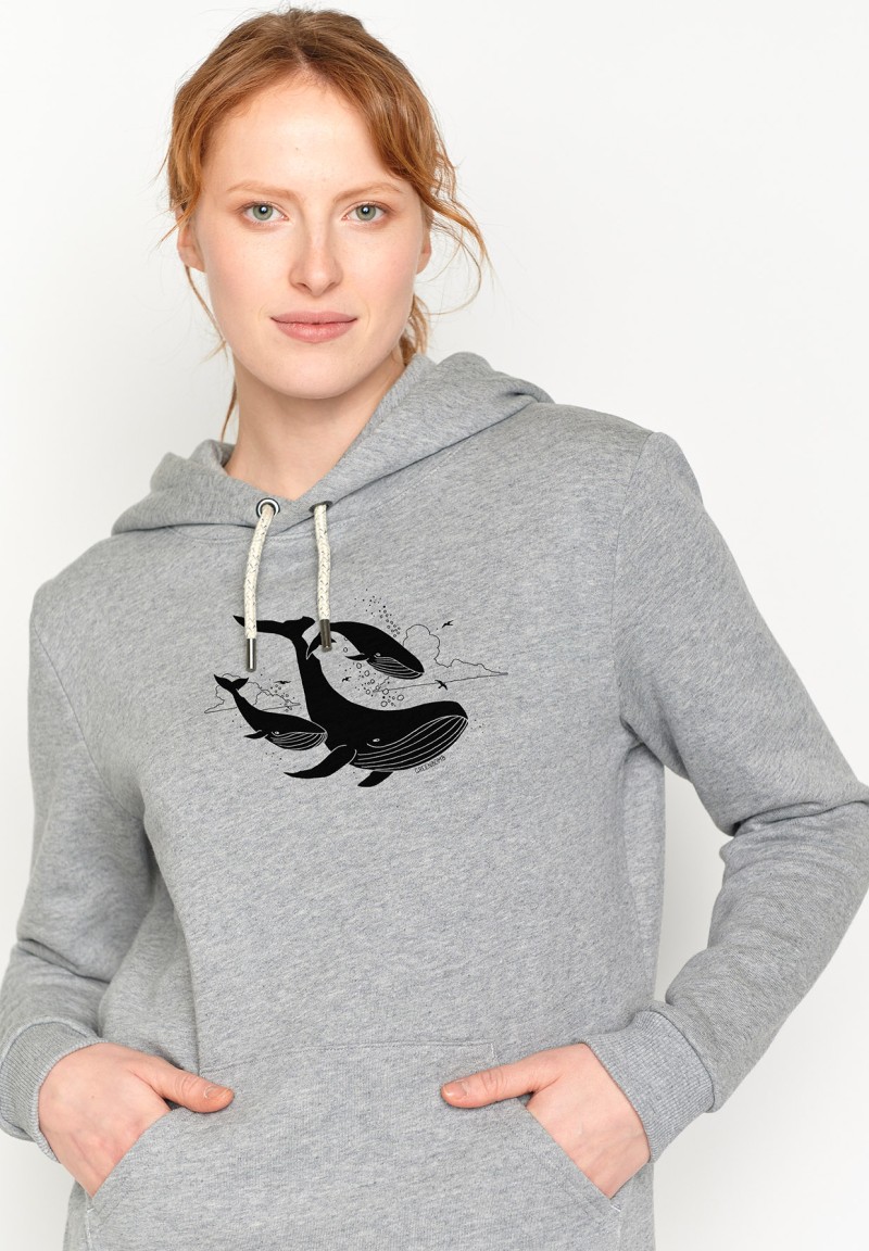 Animal Flying Whale Chipper Heather Grey