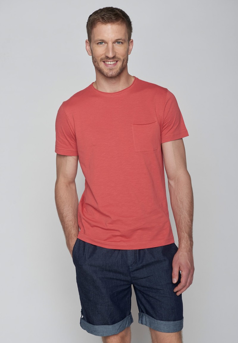 Basic Open Shirt Sun Red