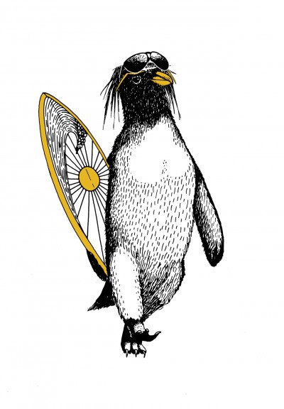 Animal Penguin Beach Poster
