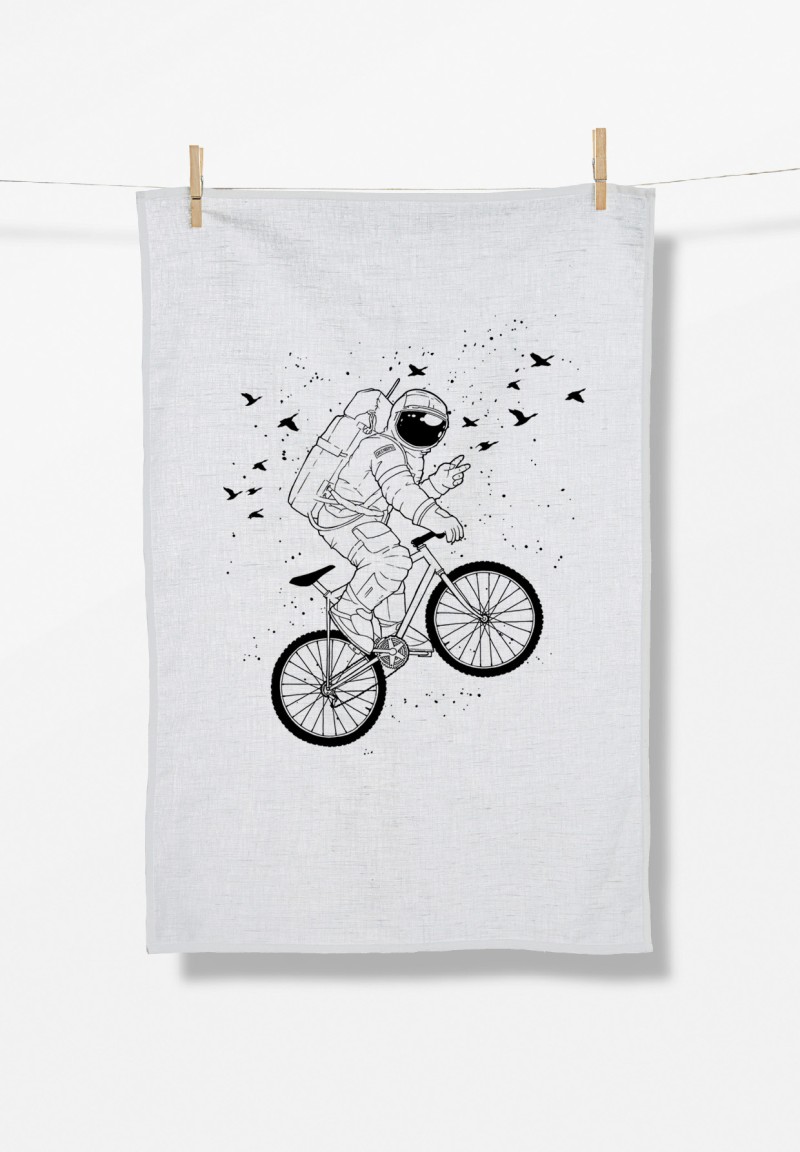 Bike Astronaut (Tea Towel)