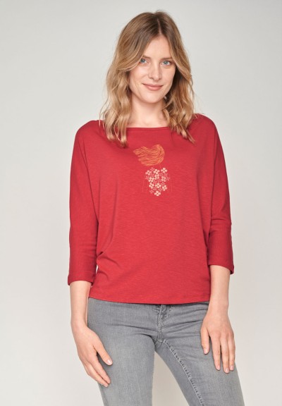 Lifestyle Woman Flowers Smile Carmine Red