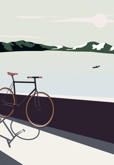 Bike Lake Poster